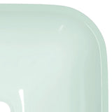 Basin Glass 42x42x14 cm White - 45-Degree Angle