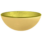 Basin Tempered Glass 30x12 cm Gold
