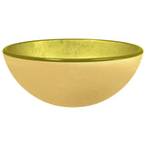Basin Tempered Glass 30x12 cm Gold - Front View