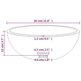 Basin Tempered Glass 30x12 cm Gold
