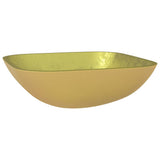 Basin Glass 42x42x14 cm Gold - Front View
