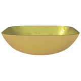Basin Glass 42x42x14 cm Gold - Side View