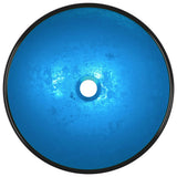 Basin Tempered Glass 42x14 cm Blue - Side View