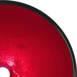 Basin Tempered Glass 42x14 cm Red - Top-Down View