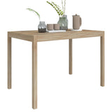 Dining Table 110x70x75 cm Solid Wood Acacia - Side View