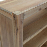 7-Tier Bookcase 80x30x200 cm Solid Wood Acacia - Close-Up Angle