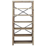 6-Tier Bookcase 80x30x170 cm Solid Wood Acacia