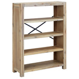 4-Tier Bookcase 80x30x110 cm Solid Wood Acacia - Front View