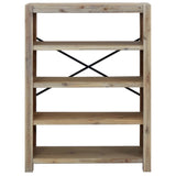 4-Tier Bookcase 80x30x110 cm Solid Wood Acacia - Side View