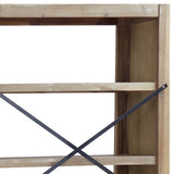 4-Tier Bookcase 80x30x110 cm Solid Wood Acacia - Rear View