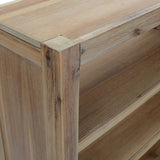 4-Tier Bookcase 80x30x110 cm Solid Wood Acacia - Close-Up Angle