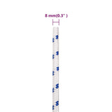 Boat Rope White 8 mm 50 m Polypropylene - Rear View