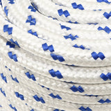 Boat Rope White 12 mm 25 m Polypropylene - Top-Down View