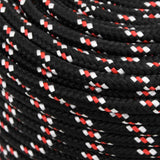 Boat Rope Black 6 mm 50 m Polypropylene - Top-Down View