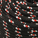 Boat Rope Black 12 mm 25 m Polypropylene - Top-Down View