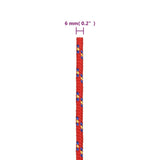 Boat Rope Red 6 mm 50 m Polypropylene - Rear View