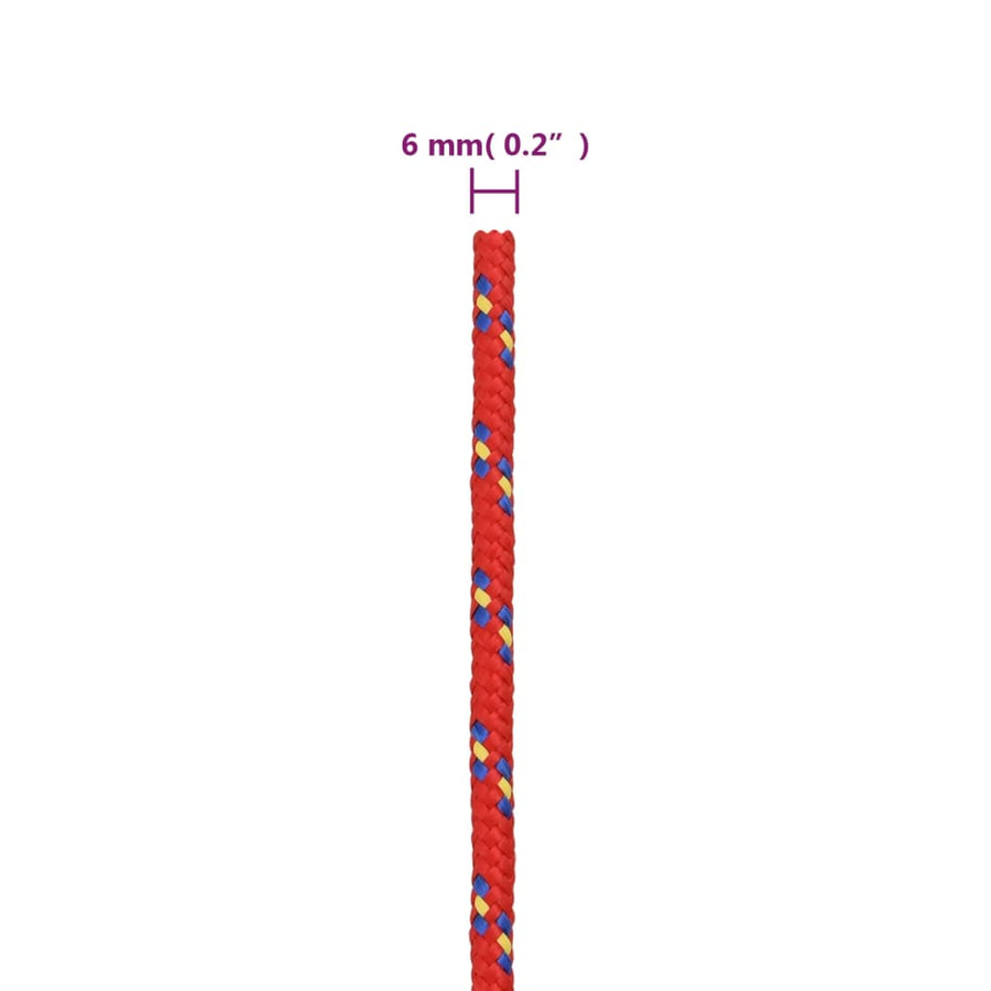 Boat Rope Red 6 mm 50 m Polypropylene