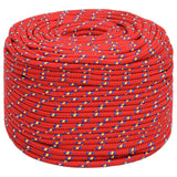 Boat Rope Red 10 mm 100 m Polypropylene - Front View