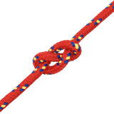 Boat Rope Red 12 mm 25 m Polypropylene - 45-Degree Angle