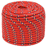 Boat Rope Red 12 mm 100 m Polypropylene - Front View