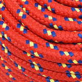 Boat Rope Red 12 mm 100 m Polypropylene - Top-Down View