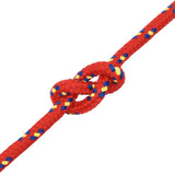 Boat Rope Red 12 mm 100 m Polypropylene - 45-Degree Angle