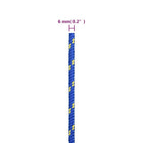 Boat Rope Blue 6 mm 50 m Polypropylene - Rear View
