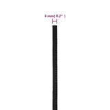Boat Rope Full Black 6 mm 100 m Polypropylene