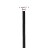 Boat Rope Full Black 8 mm 25 m Polypropylene