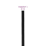 Boat Rope Full Black 8 mm 25 m Polypropylene