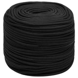 Boat Rope Full Black 10 mm 100 m Polypropylene - Front View