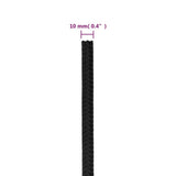 Boat Rope Full Black 10 mm 100 m Polypropylene