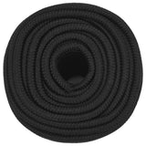 Boat Rope Full Black 12 mm 25 m Polypropylene - Side View
