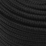 Boat Rope Full Black 12 mm 50 m Polypropylene - Top-Down View