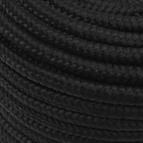 Boat Rope Full Black 12 mm 100 m Polypropylene