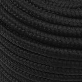 Boat Rope Full Black 12 mm 100 m Polypropylene - Top-Down View