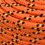 Boat Rope Orange 10 mm 50 m Polypropylene - Top-Down View