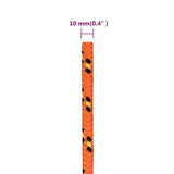 Boat Rope Orange 10 mm 50 m Polypropylene - Rear View