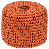 Boat Rope Orange 12 mm 100 m Polypropylene - Front View