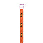 Boat Rope Orange 12 mm 100 m Polypropylene
