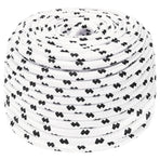 Braided Boat Rope White 6 mmx100 m Polyester