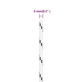 Braided Boat Rope White 6 mmx100 m Polyester - 45-Degree Angle