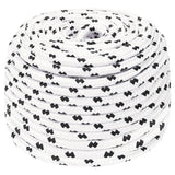 Braided Boat Rope White 8 mmx100 m Polyester