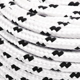 Braided Boat Rope White 8 mmx100 m Polyester - Side View