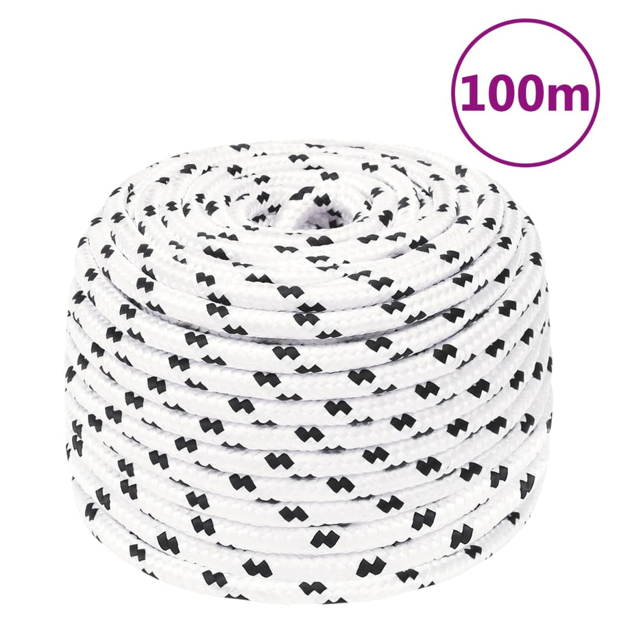 Work Rope White 10 mm 100 m Polyester