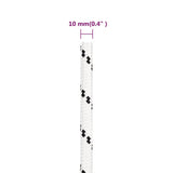 Work Rope White 10 mm 100 m Polyester