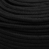 Work Rope Black 6 mm 50 m Polyester - Top-Down View