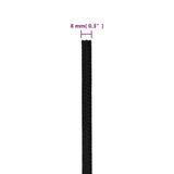 Work Rope Black 8 mm 100 m Polyester