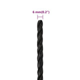Work Rope Black 6 mm 50 m Polypropylene - Rear View