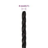Work Rope Black 8 mm 25 m Polypropylene - Rear View